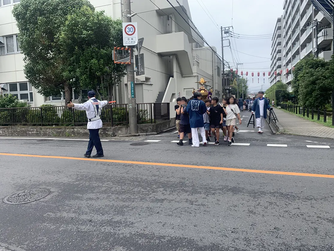 道場夏祭り2024警備の様子